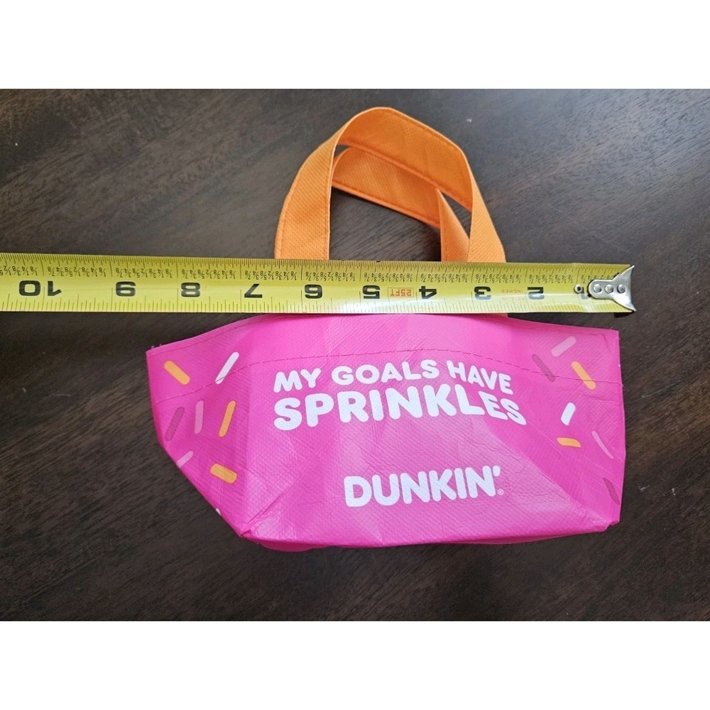 Dunkin Mini Tote Bag Pink 2026 Limited Edition Rare Dunkin Donuts Coffee - Picture 4 of 5